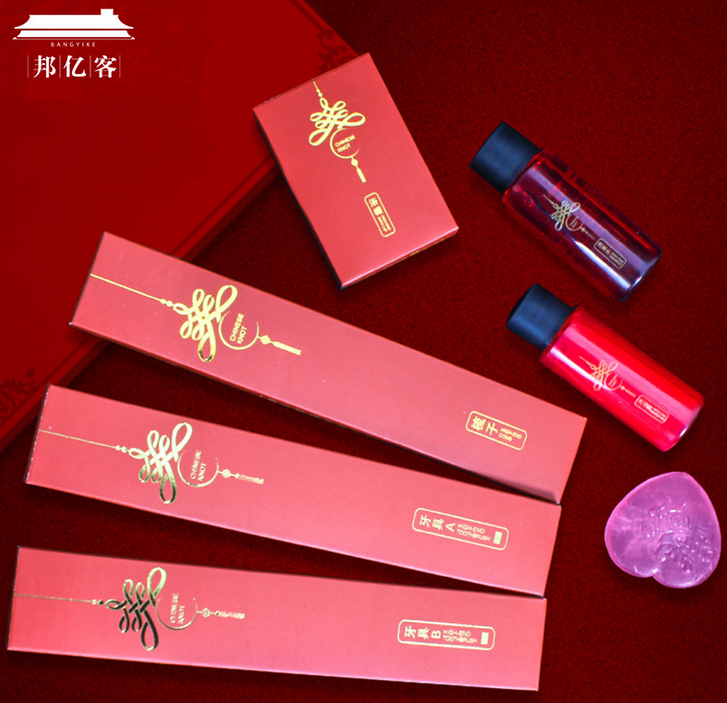 酒店婚庆传统中国结一次性洗漱用品